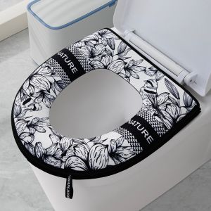 KEYOOL Waterproof Toilet Seat Pad Thickened Universal Zipper Toilet Cover Removable Toilet Seat Cover