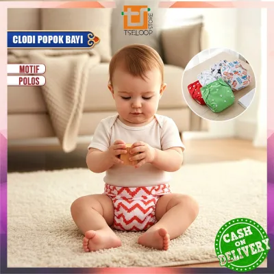 OFM-P1 POPOK Bayi Kain Kancing Cloth Diaper Clodi Bayi Dapat Dicuci