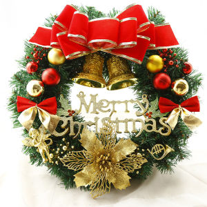 U-likee 32/40CM Big Christmas Wreath Door Hanging Ornaments Christmas Tree Pendant DIY Decoration Xmas Pine Cones Decor for Home