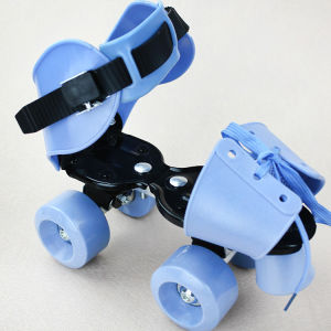 ＜822＞ รองเท้าสเก็ตผู้ใหญ่สองแถว   ใหม่แฟชั่นขนาดใหญ่สี่ล้อทนต่อแรงกระแทก pp วัสดุรองเท้าสเก็ตเหล็กทั้งหมด