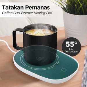 55 ℃ Alas Penghangat Cangkir Kopi Tatakan Pemanas Suhu Konstan Set Alas Mug Elektrik USB Air Teh Susu Rumah Kantor
