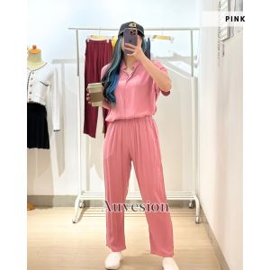 6108 Cania Button Cotton One Set Wanita Katun Adem