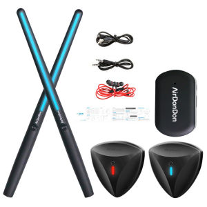 Portable Air Drum Set Air Electronic Drum Sticks Bluetooth-Compatible Realistic Effect Musical Instrument Accessories