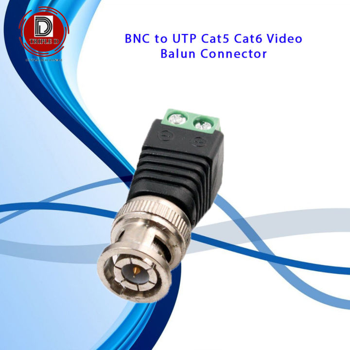 Coax CAT5 Cat6 UTP To BNC Video Balun for CCTV Connector Male