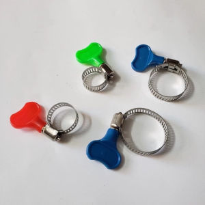 đai siết ống inox có tay vặn bằng nhựa đai cổ dê xiết kẹp ống nước điều chỉnh được kích thước quai nhê 6mm-38mm