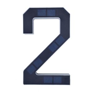 COUPLECOL No Wiring Solar Lighted House Numbers Light Waterproof 6.7IN Solar Digital Doorplate Address Sign Illuminated Exterior LED Address Numbers Signs Yard