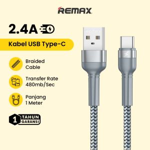 Remax Jany Kabel Data Type C 2.4A Fast Charging Cable RC-124A