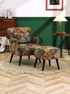 [Cozy ]Nordic Single Sofa American R Style Simple Home Living Room Bedroom Balcony Leisure Lazy Sofa Chair Combination