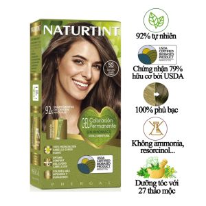 [Hạt dẻ ánh vàng sáng 5G] Gel nhuộm phủ bạc dưỡng tóc với 27 thảo mộc Naturtint chính hãng Tây Ban Nha-bổ sung các chiết xuất thực vật được chứng nhận organic như hoa hướng dương lô hội và keratin thực vật giúp dưỡng tóc mềm mượt khỏe mạnh.