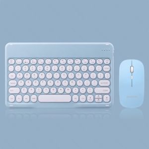 GOOJODOQ Wireless Bluetooth Keyboard Phone Tablet Wireless Keyboard Portable Waterproof Round Retro Button Tablet Keypad For iPad Laptop Android IOS Windows