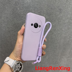 เคสสำหรับศัพท์ Redmi A3 2024 4G เคสนิ่มซิลิโคนเหลวกันกระแทก ดีไซน์ใหม่สวยงามพร้อมสายคล้อง YTDTGS01