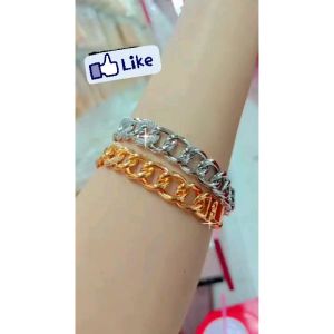 Gelang Rantai xuping dewasa model rantai mata elegan dilapisi emas