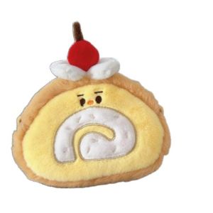 HEFEI Cute Swiss Roll Coin Purse Soft Cake Shape Cartoon Shoulder Bag Creative Chain Plush Crossbody Bag Girls