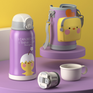 Portable Mini Travel Electric Kettle 550ml Childrens Vacuum Cup Water Heating Bottle 304 Stainless Steel inner Thermal Flask Keep Warm Kettle