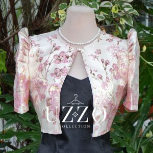 HABLON Brocade Modern Filipiniana Bolero Pink Champagne Floral Comfortable Fabric Elegant Soft Light Graduation Wedding Formal Events Othtaking