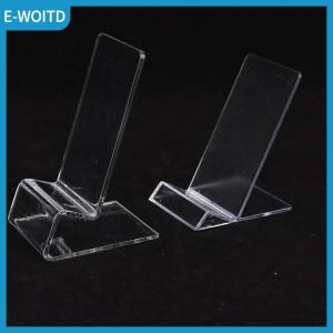 【E-WOITD】 Clear Acrylic Phone Mount Holder Mini Portable Display Stand Rack Stand for Cell Phone Display