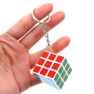 12Pcs Mini Magic Cube 3x3 Keychain Speed Puzzle Kids Toy Brain Teaser Stress Relief Fun Pita Kunci