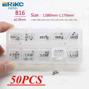 50PCS B16 SIZE (1.080-1.170) Injector Calibration Shims Kit Auto Nozzle Copper Washer Gasket For