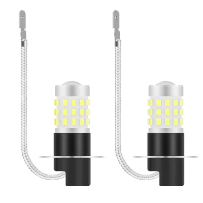 2 Buah Lampu Kabut Depan Mobil H3 led Mobil Led Canbus 2016 Super Drl 42smd Ekor Fokus Lensa Cocok untuk Mobil dan Truk 12-24V