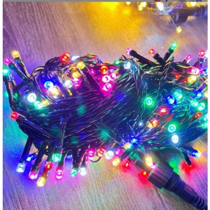 LED Light Strip 20M 200LED Fairy Light Waterproof Black Wire Light Holiday Decoration Light for Ramadan decoration
