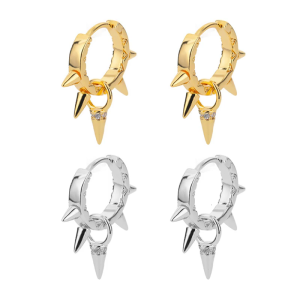 Fashionable Spikes Rivet Ear Cuff Simple and Fashionable Hoop Earrings Ear Accessory for Daily Commute and Formal Event