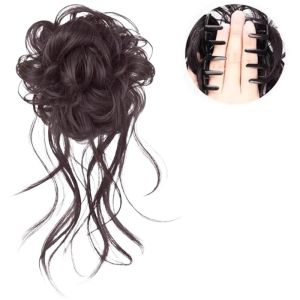 Fashion Messy Wig Hair Clip Bun Natural Fluffy Long Hair Wig Ponytail Short Ponytail Hair Extensions