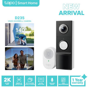 Tapo Official Store | D235 | 2K 5MP Video Doorbell Camera | 210-Day Battery or Wired | Full Colour Night Vision with Spotlight | IP66 Weatherproof | Two-Way Audio | Local and Cloud Storage | TP-Link