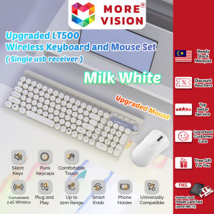 Langtu LT500 Wireless Keyboard and Mouse Combo Set Silent USB Rechargeable Laptop Computer PC Mechanical Gaming Office