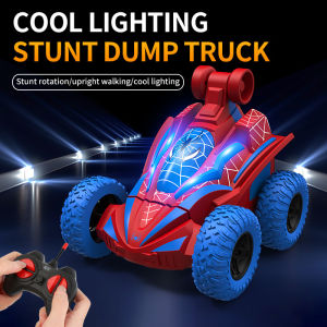 RC Remote Control Car Spider Man Stunt Vehicle 360 Rotation Drift Off Road Electric Toy for Kids Boys