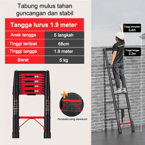 Tangga Teleskopik Portabel Tangga Lipat 5.1Meter / Multifungsi Telescopic Ladder Tangga Lurus / 2.7M、3.9MTangga Teleskopik Multifungsi
