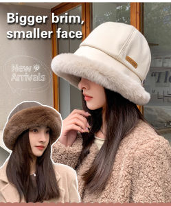 guibai Fisherman hat autumn and winter plush duck cap large head circumference warm basin hat