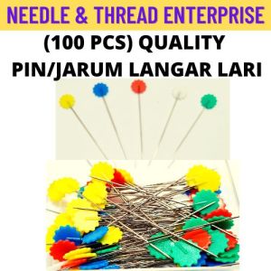 JARUM LANGAR LARI / QUALITY PIN / COLOURFUL PIN PENITI / JARUM PENITI / JARUM LANGGAR LARI KUALITI BAIK (100 PCS)