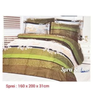 Sprei Dewasa Seprei Katun Bunga Kasur No 2 Queen Size Ukuran 160x200 Tinggi 30 Lebih Sprei Home Made Corak Motif Bunga Hijau