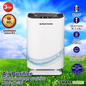 (สินค้าพร้อมส่ง)เครื่องฟอกอากาศ PM2.5 Smarthomeเครื่องกรองAir Purifierกรองฝุ่น ควัน กลิ่น รุ่นAP-180