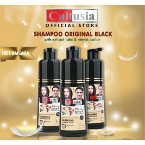 (COD) PROMO MURAH LEBAY !!! Cultusia Shampoo Black 160ML Extra Jahe & Minyak Zaitun /Shampo Herbal Penutup Uban Cultusia