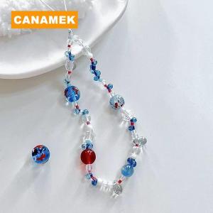 【CANAMEK】 Y2K Aesthetic Mobile Phone Lanyard Ins Style Beaded Phone Chain Anti Lost Cellphone Strap Bracelet Keychain Pendant