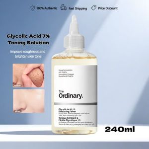 【Authentic product】The Ordinary Glycolic Acid 7% Toning Solution 240ml.Anti-aging firming the skin shrinking pores removing blackheads brightening the complexion fading spotsCurb sweat and prevent underarm odor