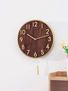 xpkQ Simple Wall Clocks Retro Silence Bar Pendulum Wall Clocks The Three-dimensional Scale Watches Home Ornaments Decoration Products R7Q2P