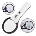 KCP TH-7505 Kaca Pembesar 2 kaca Lup genggam 4 LED + led UV Magnifier. 