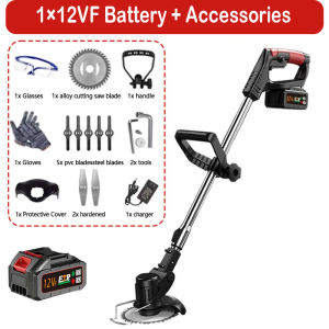 Portable Grass Cutter Cordless Lawn Mower 48V/24V/12V Rechargeable Lithium Battery Adjustable lawn mower Multifunction Home grass trimmer grass cutter