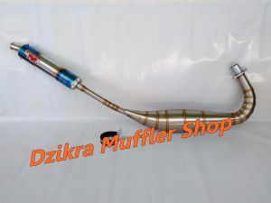 Knalpot racing R9 mugello repsol stainless steel for motor Suzuki Satria 2 tak 120 S / RU 120 R lumba / RU 120 LSCM hiu
