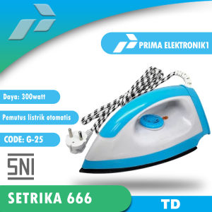 Murah Setrika Listrik Dry Iron TD-333 Produk Nasional National Cepet Panas PE 1