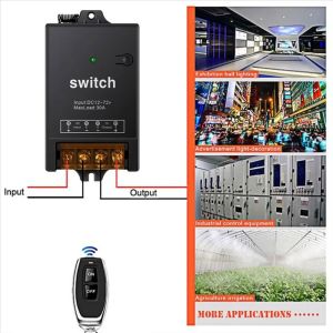 KAWAII BOX DC 12V-72V Remote Control Switch Micro Receive 433 Mhz Wireless Controller Remote Control Transmitter Convenient LED Lamp Controller Electric Appliance