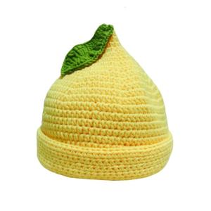 Mới lạ trái cây chủ đề brimless hat tay Crochet mùa đông mũ trùm đầu cho phụ nữ thanh thiếu niên 2000S Phong Cách Mũ Nón Thời Trang Phụ Kiện Đầu