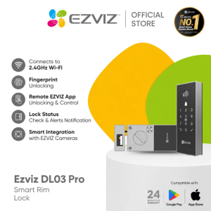 EZVIZ DL03 Pro Smart Door Fingerprint Rim Lock