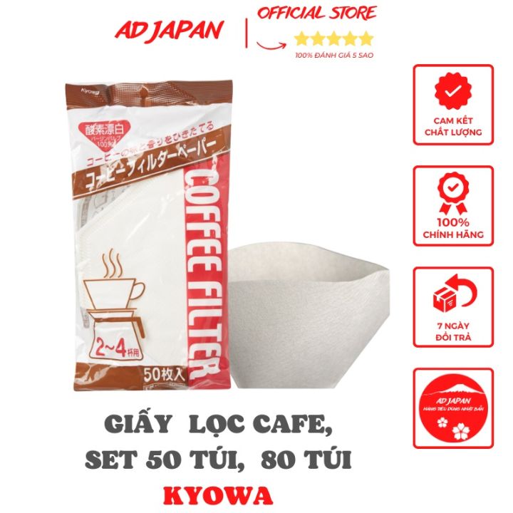 Giấy lọc cà phê set 50 túi, 80 túi Kyowa hàng nội địa Nhật Bản AD32 ...