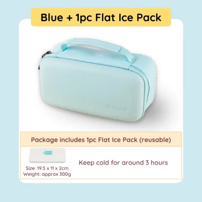 V-Coool Portable Cooler Bag Insulated Breastmilk Storage Optional Ice Pack Hard Cover Lightweight Waterproof