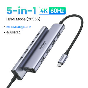 UGREEN 4K 60Hz USB C Hub USB C Dongle Adapter with PD 100W RJ45 HDMI 2.1 HDR10 Output 3 USB 3.0 PortsSupport DP1.4 SD/Micro SD Card Reader Compatible for Thinkpad T14 MacBook Pro Air M3 HP XPS and More Type C Devices