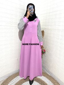 BAJU GAMIS SERINA DRESS DEWASA  KATUN CRINKLE M L XL
