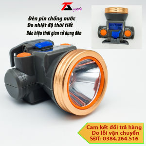 [HS-512] Đèn pin đội đầu cao cấp kín nước siêu sáng có màn hình báo hiệu thời gian sử dụng báo hiệu nhiệt độ ngoài trời Đèn Pin Chống Nước Cho Outdoor - Lazada